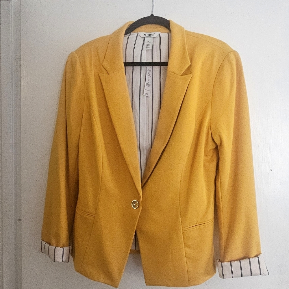 WHBM Knit Blazer (Marigold)